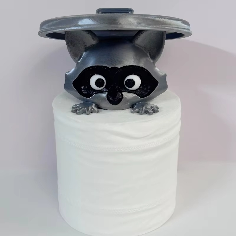 Home Bathroom Ideas - クリエイティブ漫画アライグマトイレットペーパーホルダーかわいい動物ペーパータオルホルダー浴室キッチン装飾紙ロールホルダー