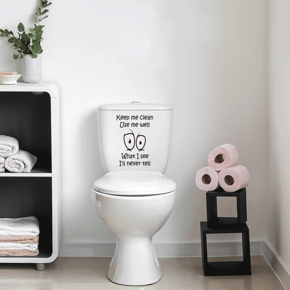 Home Bathroom Floor Tiles - トイレ用の面白いステッカー,トイレのウォールシート,家の装飾