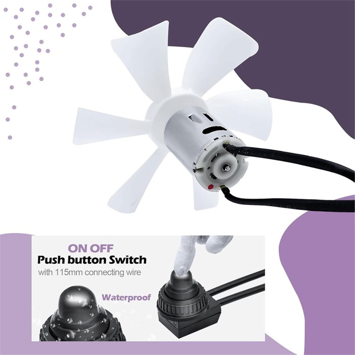 Home Bathroom Vent Fans - ホームツール 6インチ RV換気扇ブレード 12V Dシャフトモーター付き RV換気扇交換用