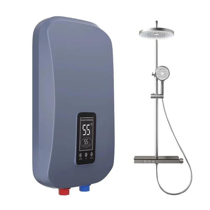Home Bathroom Geyser - スマートタッチコントロール電気シャワー給湯器家庭用タンクレス温水器浴室車用LEDファッションプラスチック