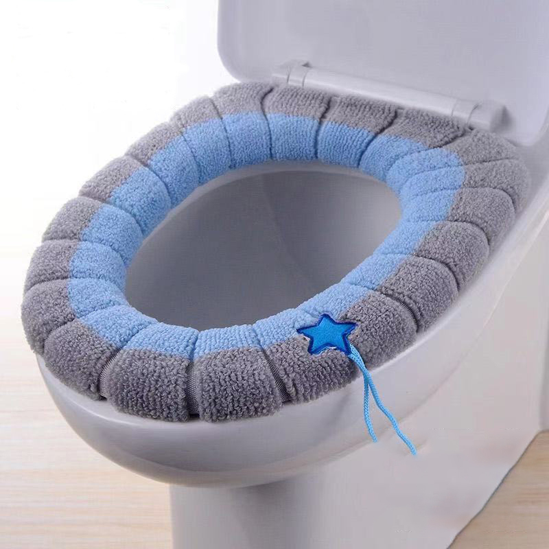 Home Bathroom With Two Toilets - 1 個浴室便座カバーソフトウォーマー洗えるマットカバーパッドクッションシートケース便蓋カバーアクセサリーバスホーム