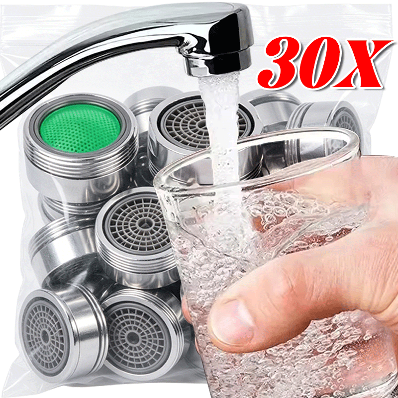 Home Bathroom Supplies - 再利用可能な 24 ミリメートル蛇口バブラーセット防沫節水エアレーションユニバーサル簡単インストールキッチン洗面台バスルームホームサプライ