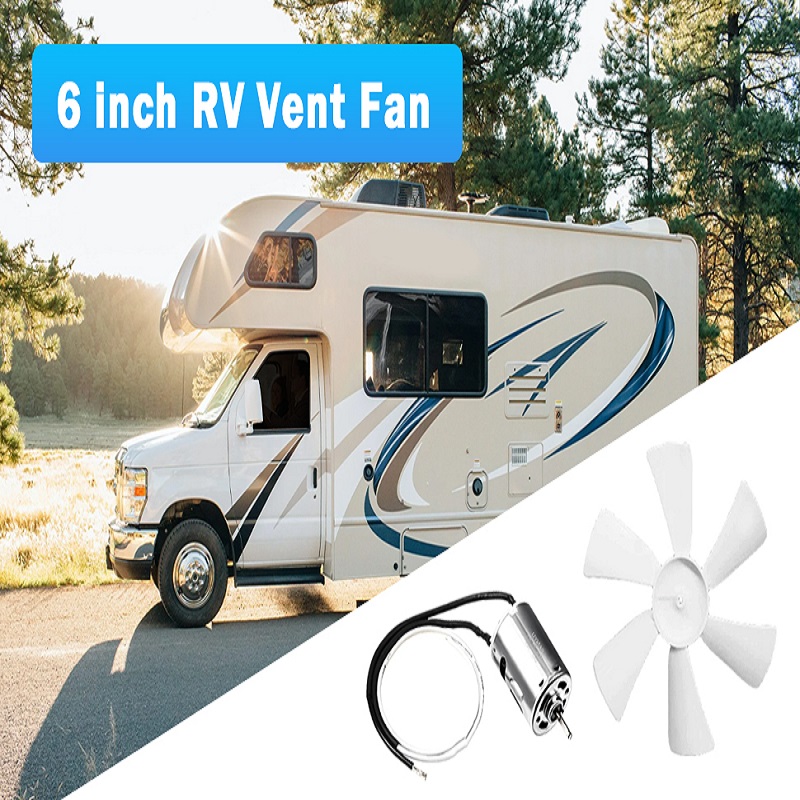 Home Bathroom Vent Fans - ファンRvエキゾーストブレード,12v d軸付き,ファンモーターと2本のネジ交換,6インチ,rv,バスルーム,キャンピングカー,家庭用