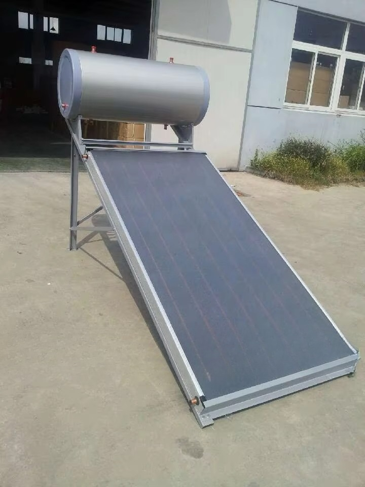 Home Bathroom Geyser - 100リットル電気式コンパクト一体型加圧平板太陽熱温水器システム、家庭用浴室向け3年保証付き