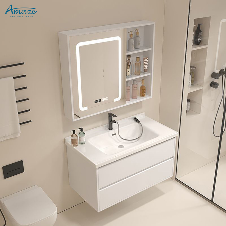 バスルームキャビネットモダンラグジュアリー無垢材バスルーム家 - Home Living Bathroom Vanity のレビューと価格