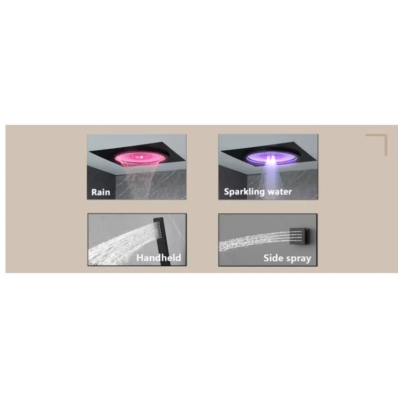 スマートLEDシャワーセット 浴室音楽内蔵レインフォールシス - Home Bathroom のレビューと価格