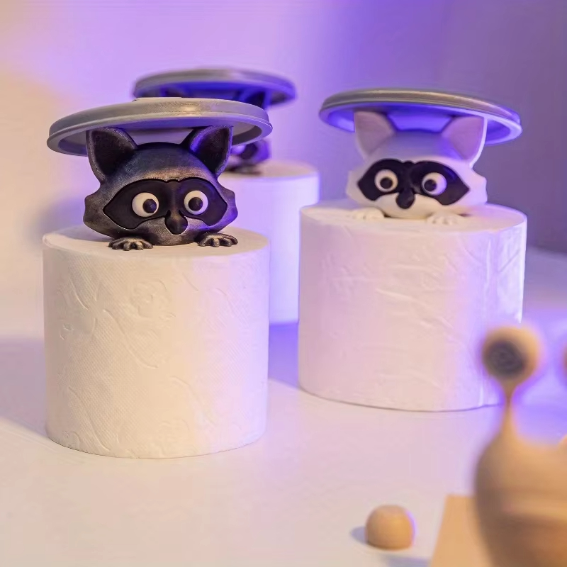 クリエイティブ漫画アライグマトイレットペーパーホルダーかわい - Home Bathroom Ideas のレビューと価格