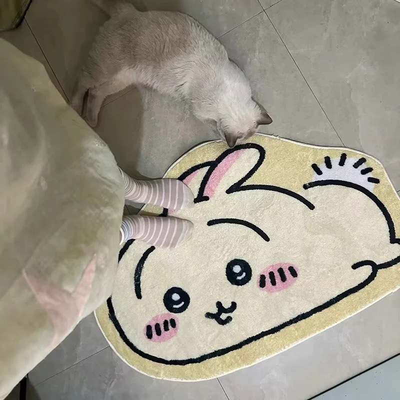 ホットチイカワ漫画ラグアニメハチワレうさぎぬいぐるみフロアマ - Home Bathroom Supplies のレビューと価格