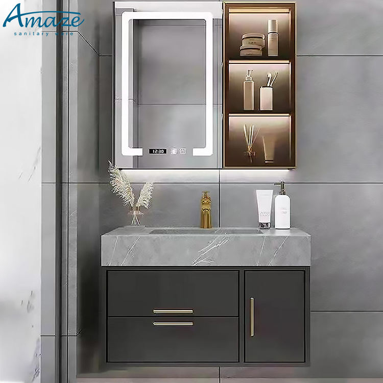 バスルームキャビネット 高品質家庭用家具 合板製壁掛け洗面台 - Home Living Bathroom Vanity のレビューと価格