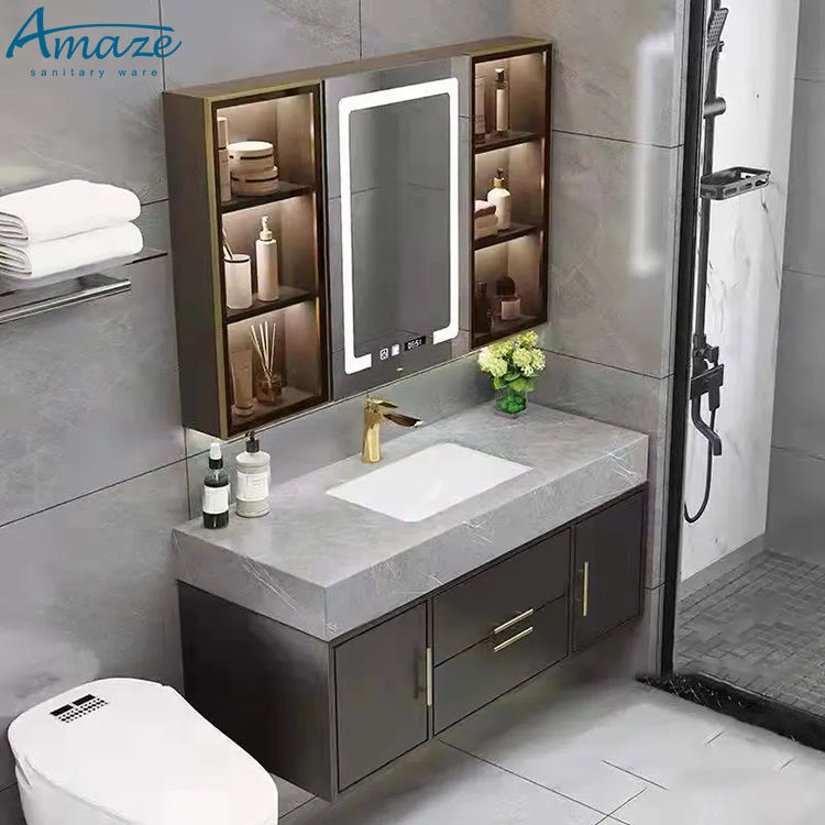 バスルームキャビネット 高品質家庭用家具 合板製壁掛け洗面台 - Home Living Bathroom Vanity のレビューと価格