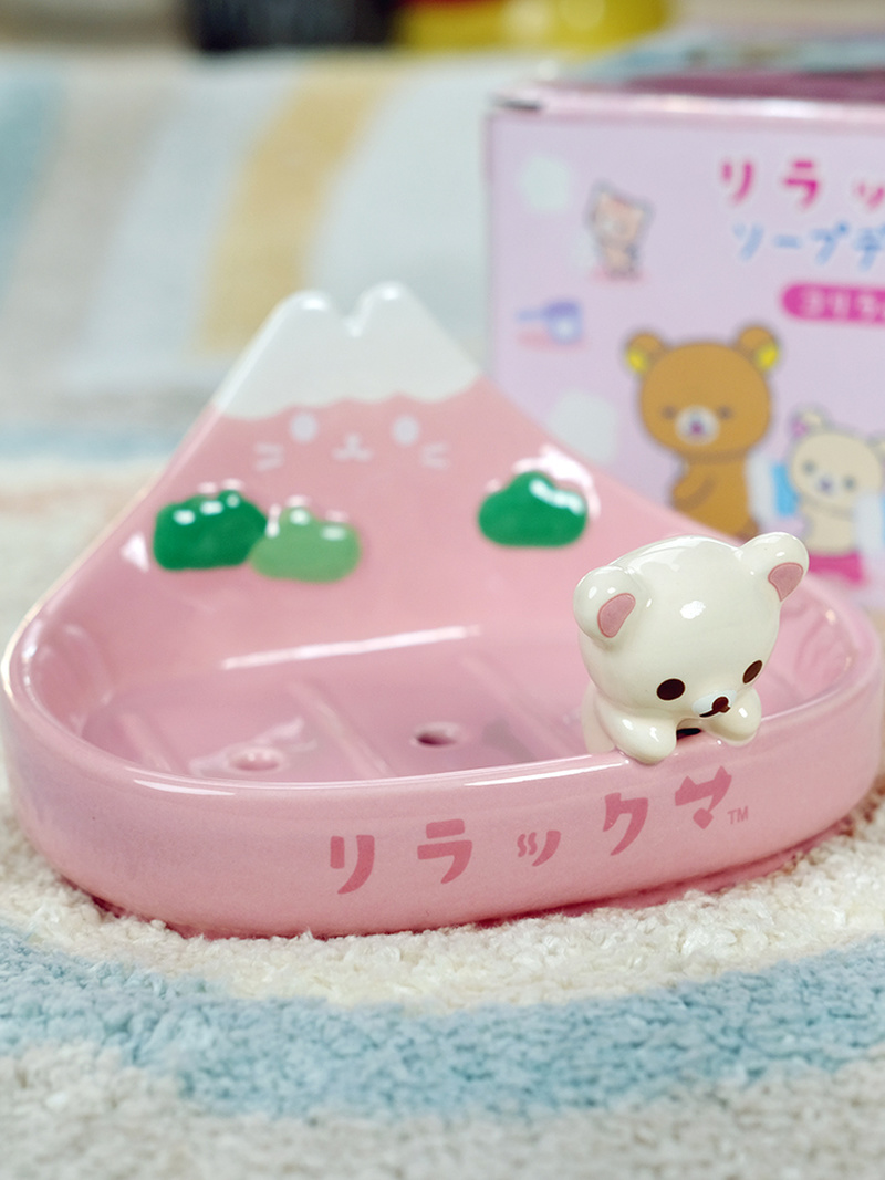 かわいいセラミック3D漫画リラックマ富士山ソープディッシュ収 - Home Goods Bathroom Vanity のレビューと価格