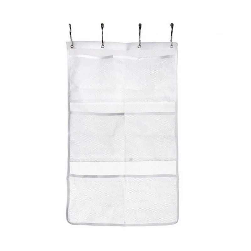 1セット6パック入り速乾メッシュポケット付き布製ハンギングキ - Shower Curtain Liner のレビューと価格