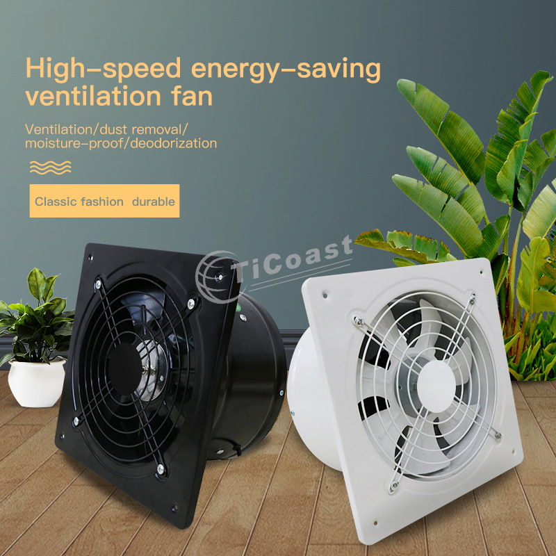 8 インチ 80 ワット排気ファン高速送風機ファン壁掛け低ノ - Home Bathroom Vent Fans のレビューと価格