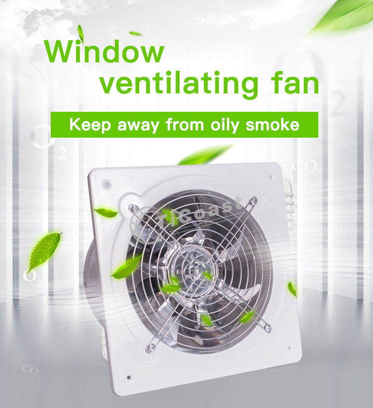 8 インチ 80 ワット排気ファン高速送風機ファン壁掛け低ノ - Home Bathroom Vent Fans のレビューと価格