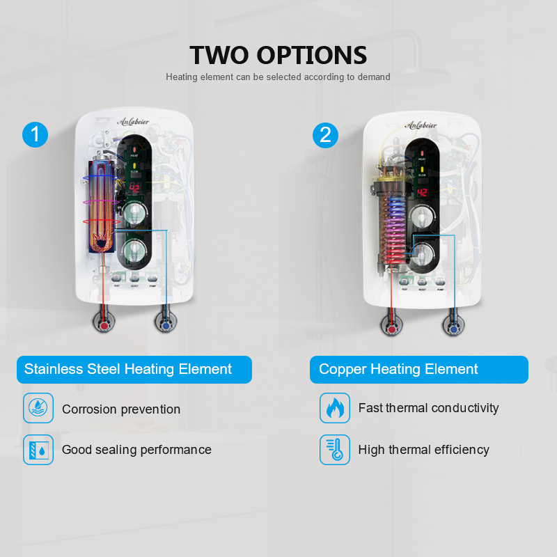 OEM 2025 ポータブル赤銅製220V 50Hzタンクレ - Home Bathroom Geyser のレビューと価格