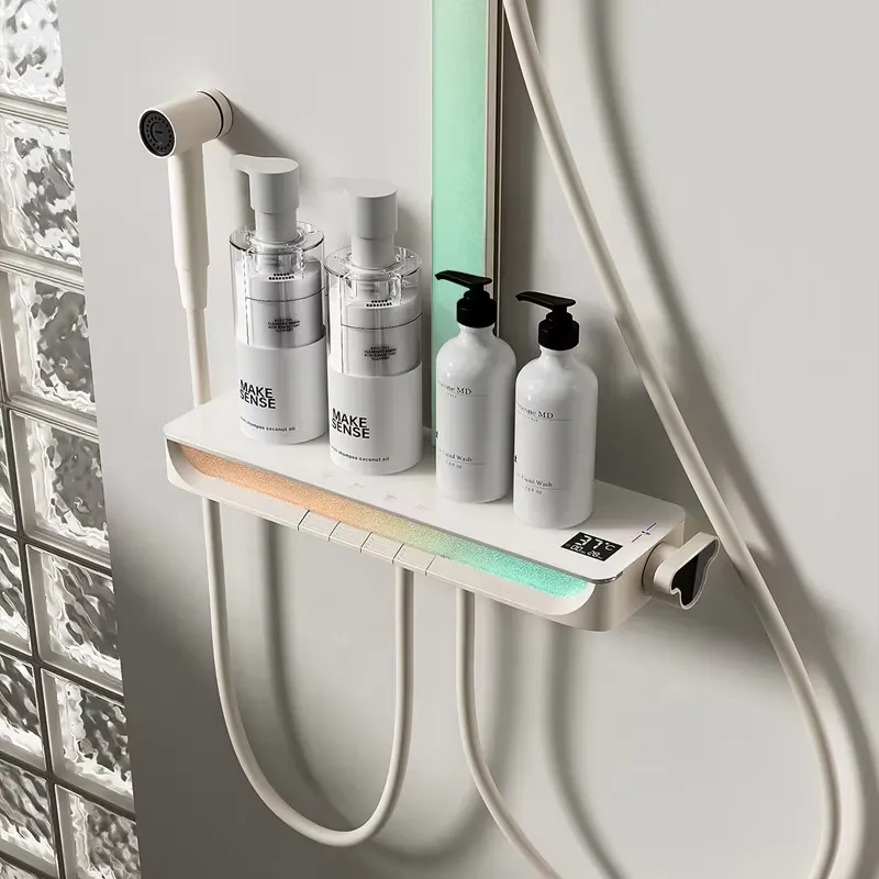 真鍮製デジタル滝シャワーセット壁掛けレインピアノスマートマッ - Home Bathroom のレビューと価格