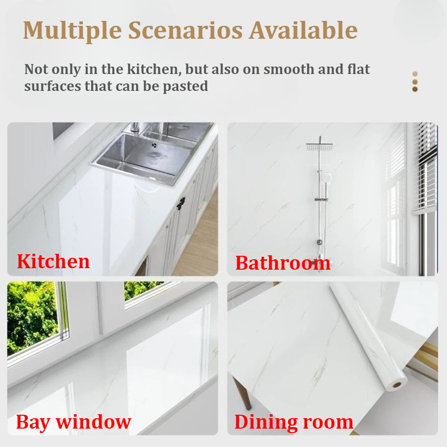 厚みのある自己粘着タイルステッカー PVC 大理石ウォールス - Home Bathroom Floor Tiles のレビューと価格