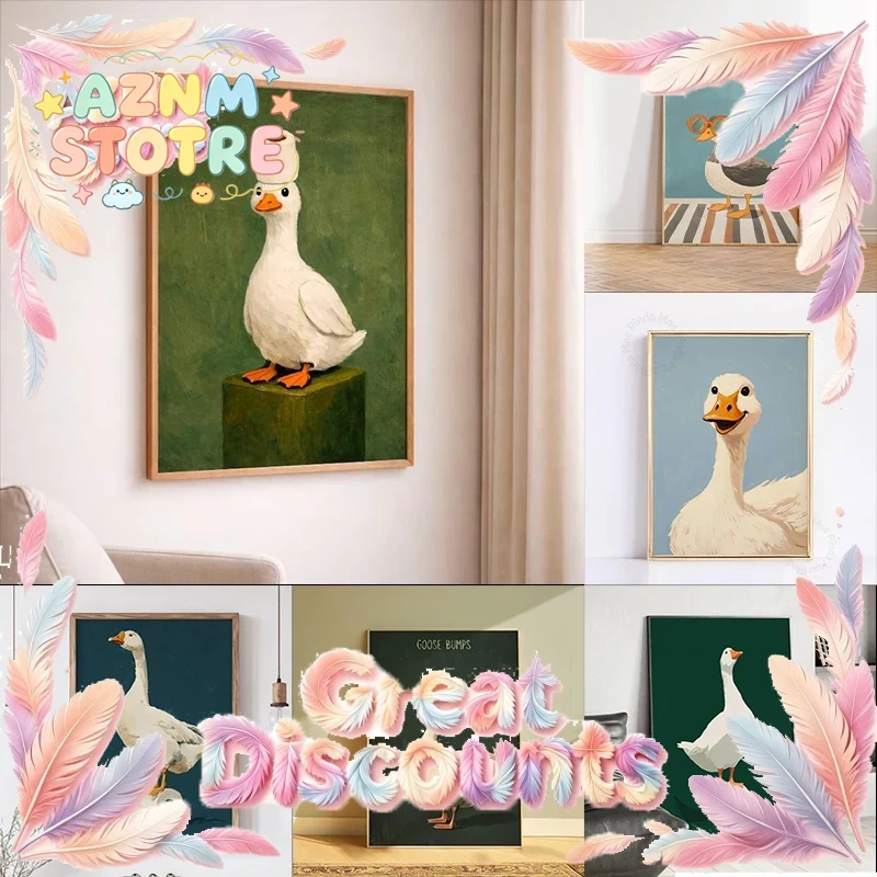 アヒルとガチョウのポスター、面白いバスルームのウォールアート - Home Bathroom Ideas のレビューと価格