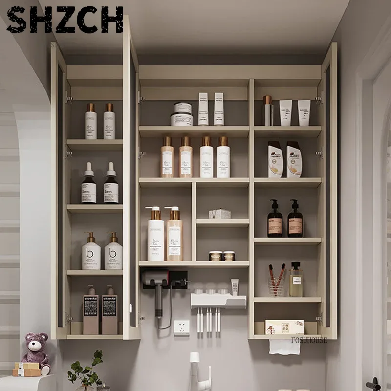 モダンな厚みのある浴室鏡、一体型スマート収納キャビネット付き - Home Living Bathroom Vanity のレビューと価格
