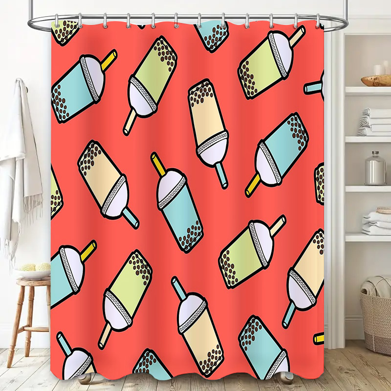 ユニークなバブルティーシャワーカーテンかわいいボバティー装飾 - Home Bathroom Ideas のレビューと価格