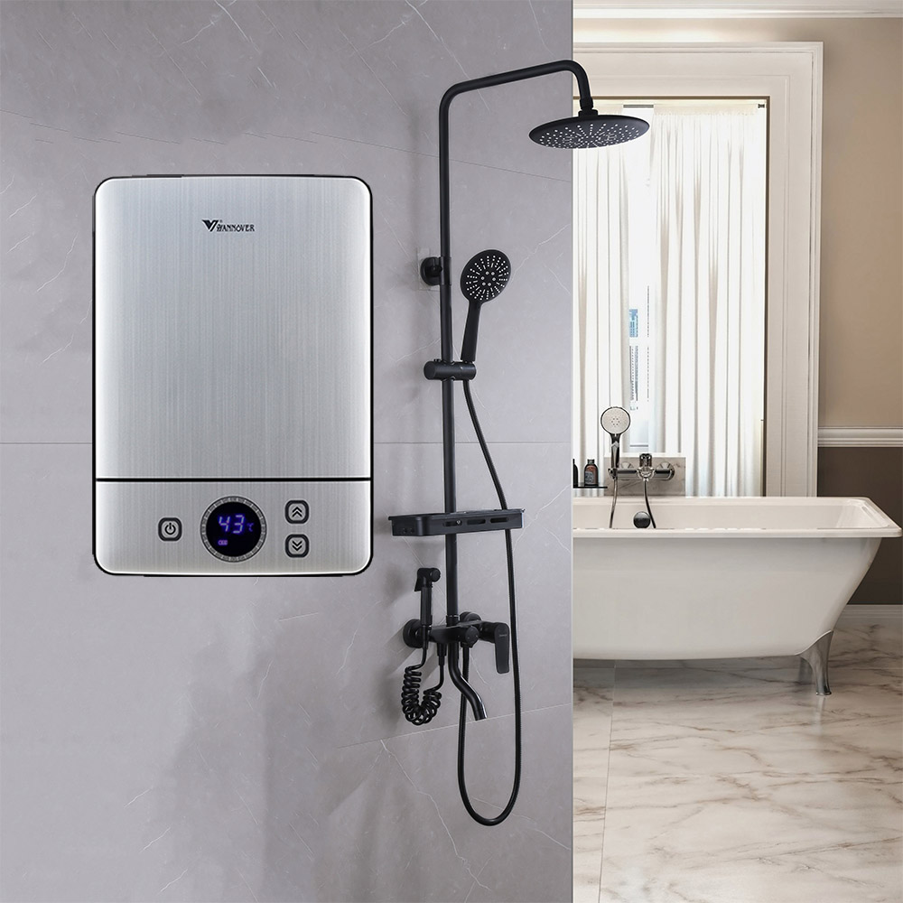 ホームタッチコントロール式タンクレス電気給湯器、インスタント - Home Bathroom Geyser のレビューと価格