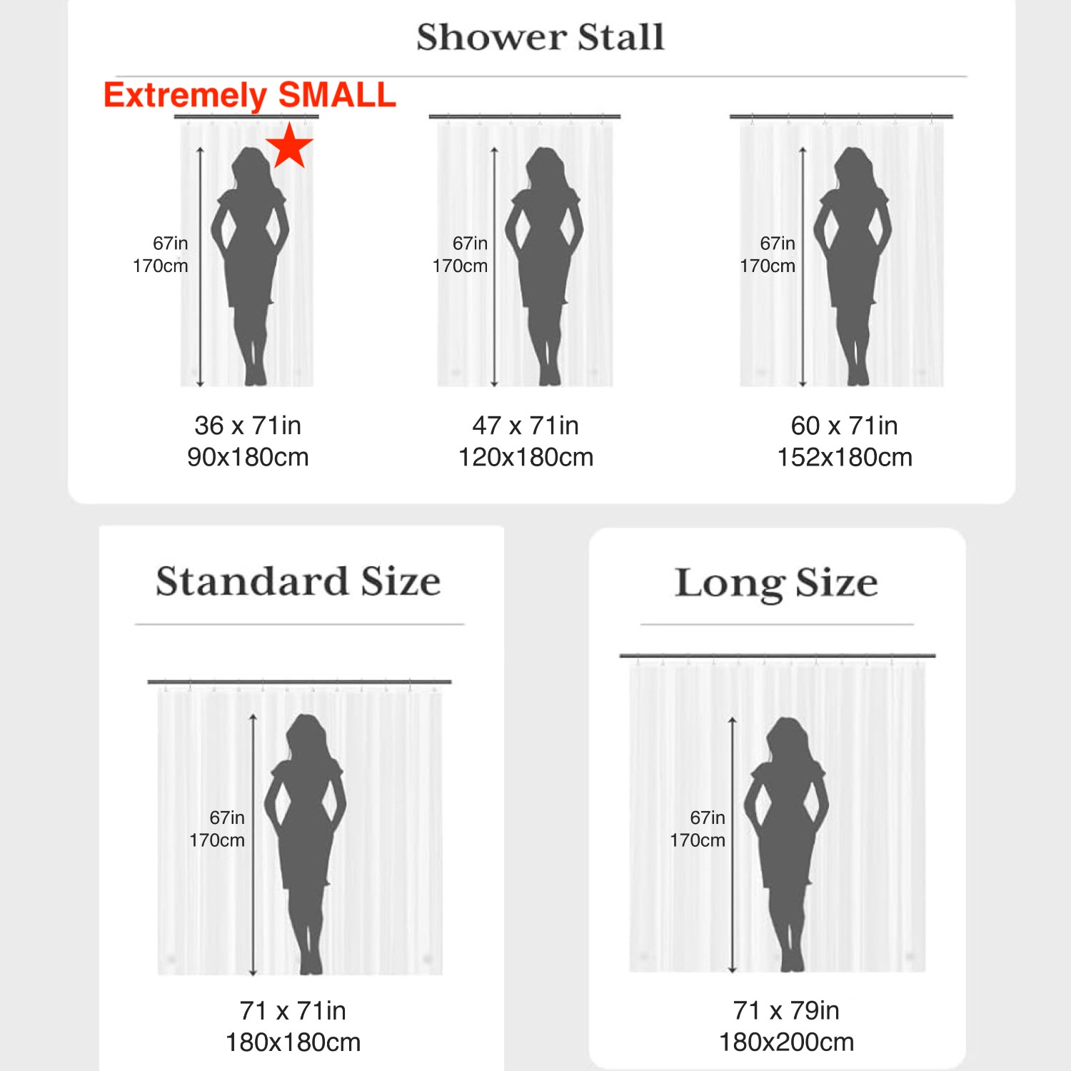 1個 軽量 防水 クリア シャワーカーテン ライナー マグネ - Shower Curtain Liner のレビューと価格