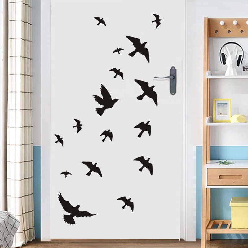 12ピース/セット鳥の壁のステッカー家の装飾キッチン冷蔵庫の - Home Bathroom Floor Tiles のレビューと価格