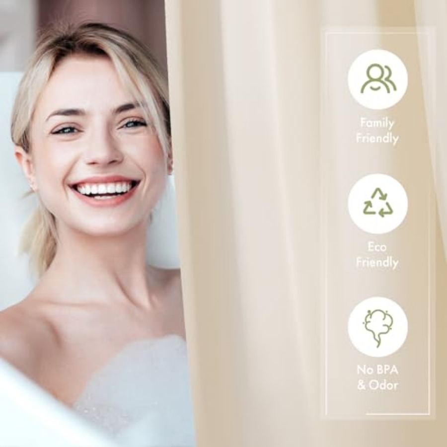 シャワーカーテンライナー、72x72 シャワーカーテンライナ - Shower Curtain Liner のレビューと価格