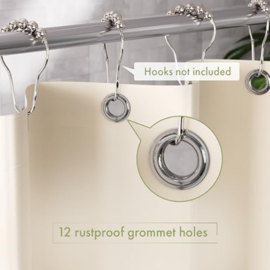 シャワーカーテンライナー、72x72 シャワーカーテンライナ - Shower Curtain Liner のレビューと価格