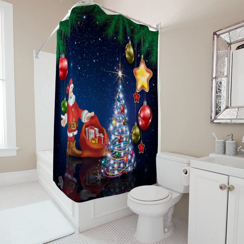 TU クリスマス シャワーカーテン サンタクロース フェステ - Home Bathroom Ideas のレビューと価格