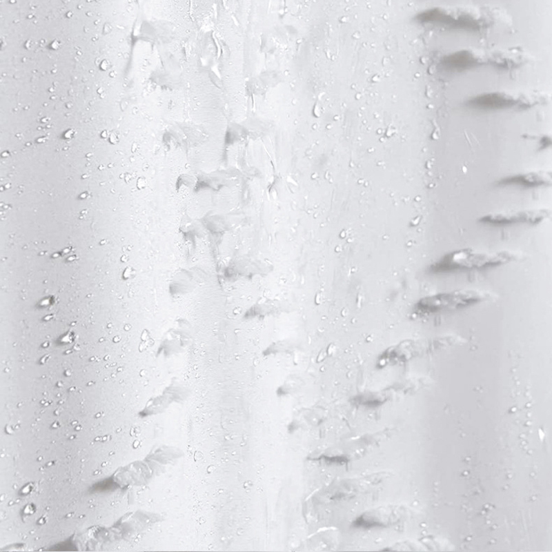 ポリエステル生地のシャワーカーテン,浴室用の白い植毛カーテン - Shower Curtain Liner のレビューと価格