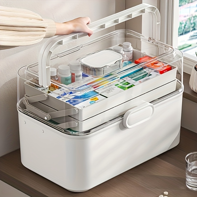 大容量透明蓋付き薬収納ボックス/ディスペンサーボックス -  - Home Bathroom Supplies のレビューと価格