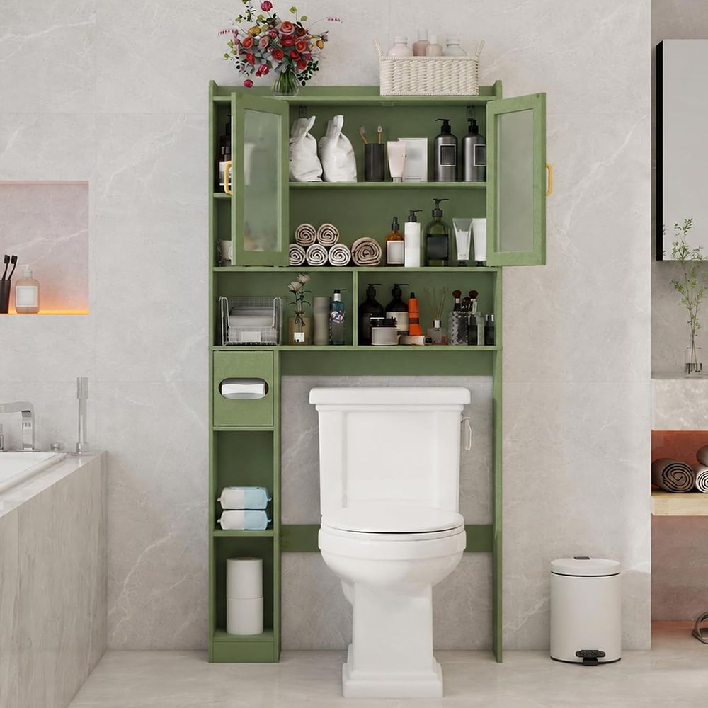 省スペースのアクリル製トイレ上収納キャビネット、家庭用、バス - Home Bathroom のレビューと価格