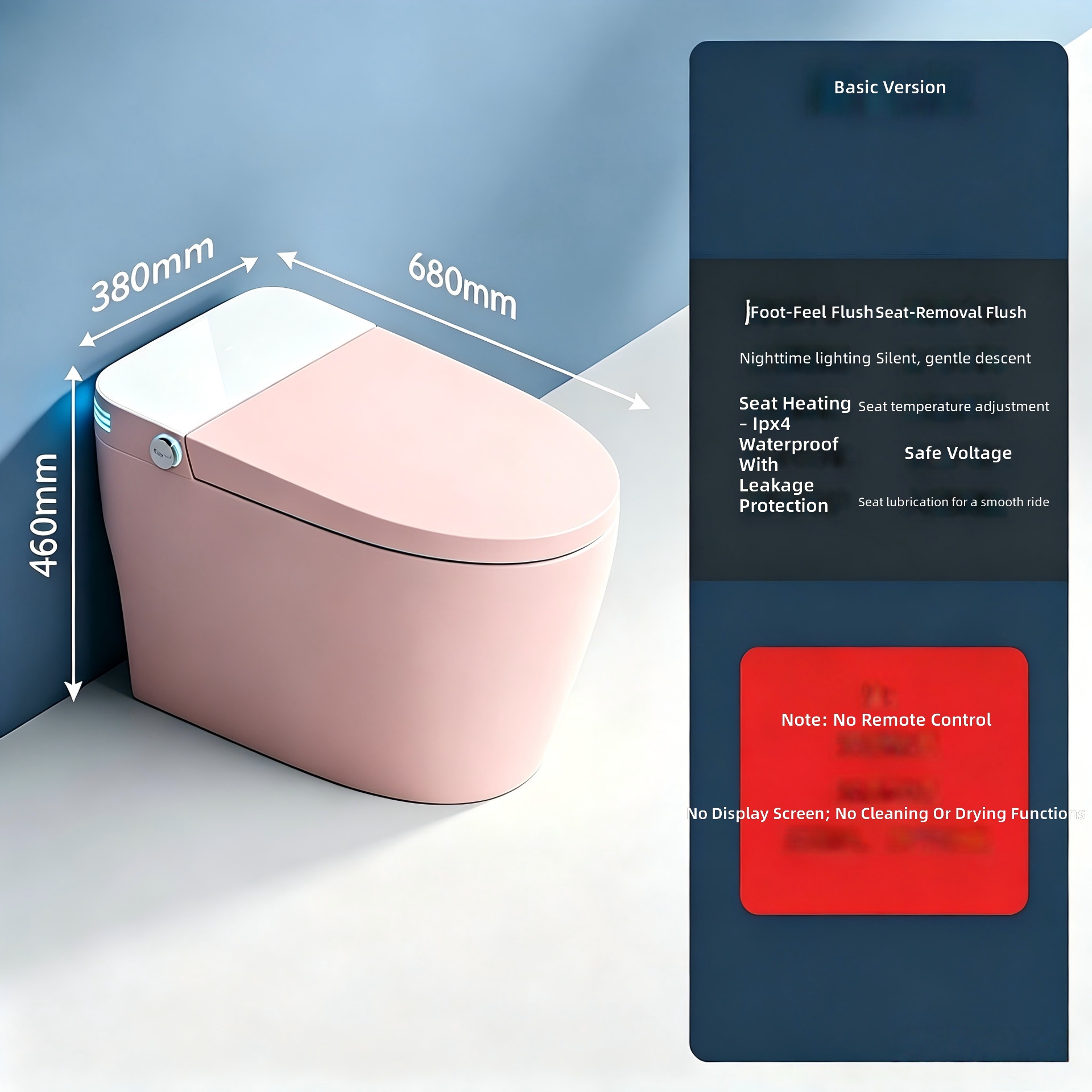 スマートトイレ、ピンク、オールインワン自動、水圧制限なし、サ - Home Bathroom のレビューと価格
