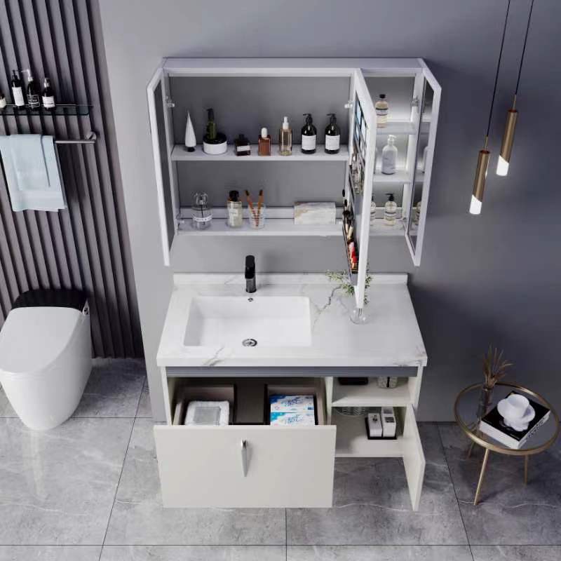 バスルームキャビネットモダンな壁掛け式人工石カウンタートップ - Home Living Bathroom Vanity のレビューと価格