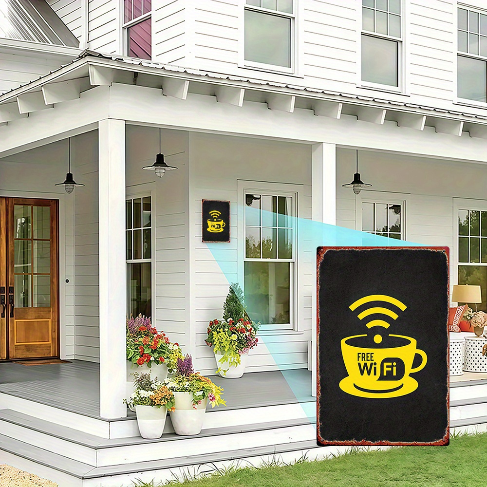 2Dヴィンテージメタルサイン、WiFiゾーンサイン（バスルー - Home Bathroom Ideas のレビューと価格