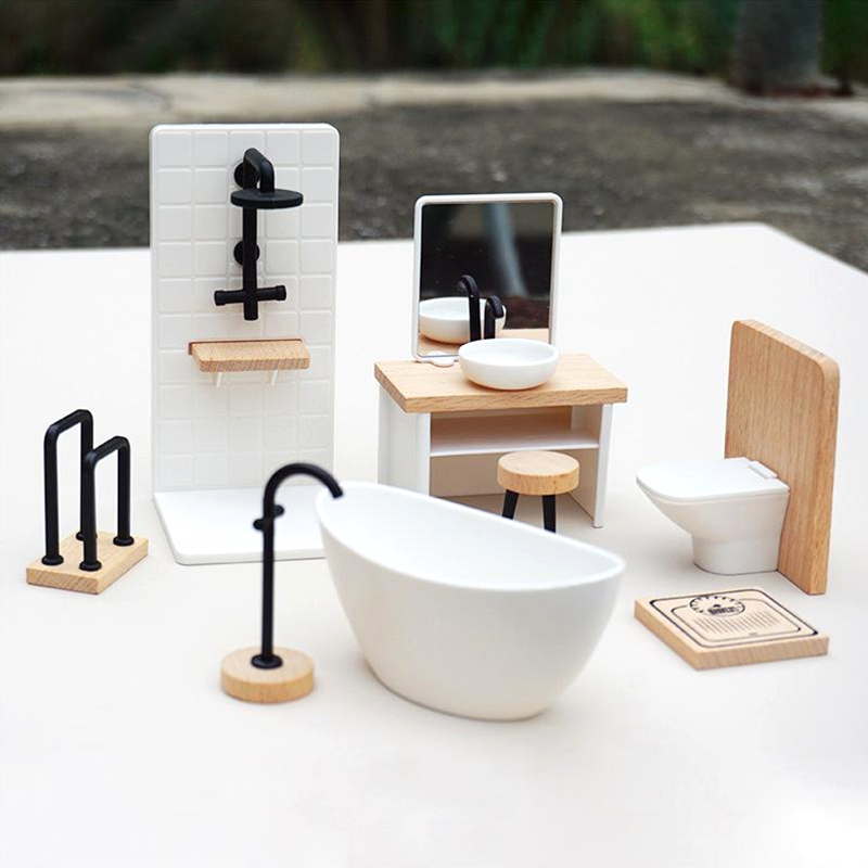 1:6/1:12 ドールハウスミニチュアバスルームセットシャ - Home Bathroom Supplies のレビューと価格