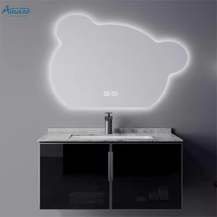 バスルームキャビネットモダンスタイルスマートLEDミラー浴室 - Home Living Bathroom Vanity のレビューと価格