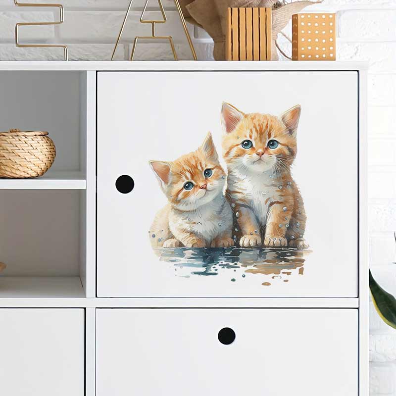 2 つのかわいい猫ウォールステッカー浴室トイレ装飾リビングル - Home Bathroom With Two Toilets のレビューと価格