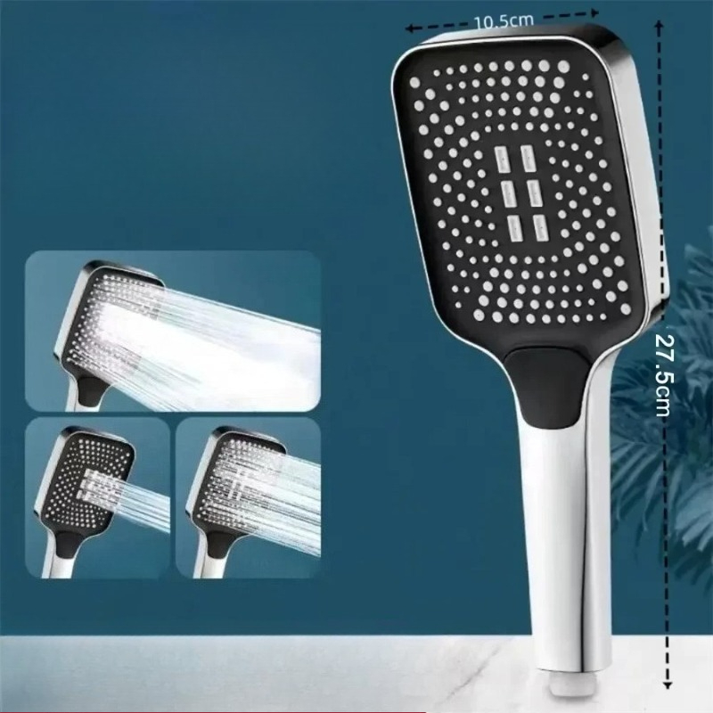 調整可能な3モード高圧シャワーヘッド大流量節水レインフォール - Shower Head Rain のレビューと価格