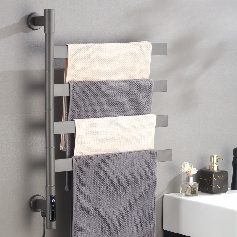 電気加熱タオルレール回転可能なバスルームタオルウォーマー防水 - Home Bathroom Supplies のレビューと価格