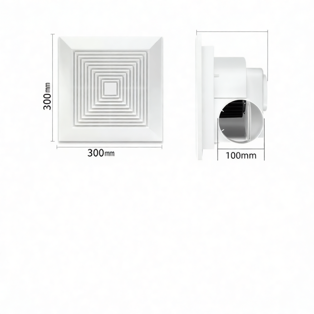 強力な埋め込み式天井排気ファン キッチン・バスルーム用ダクト - Home Bathroom Vent Fans のレビューと価格