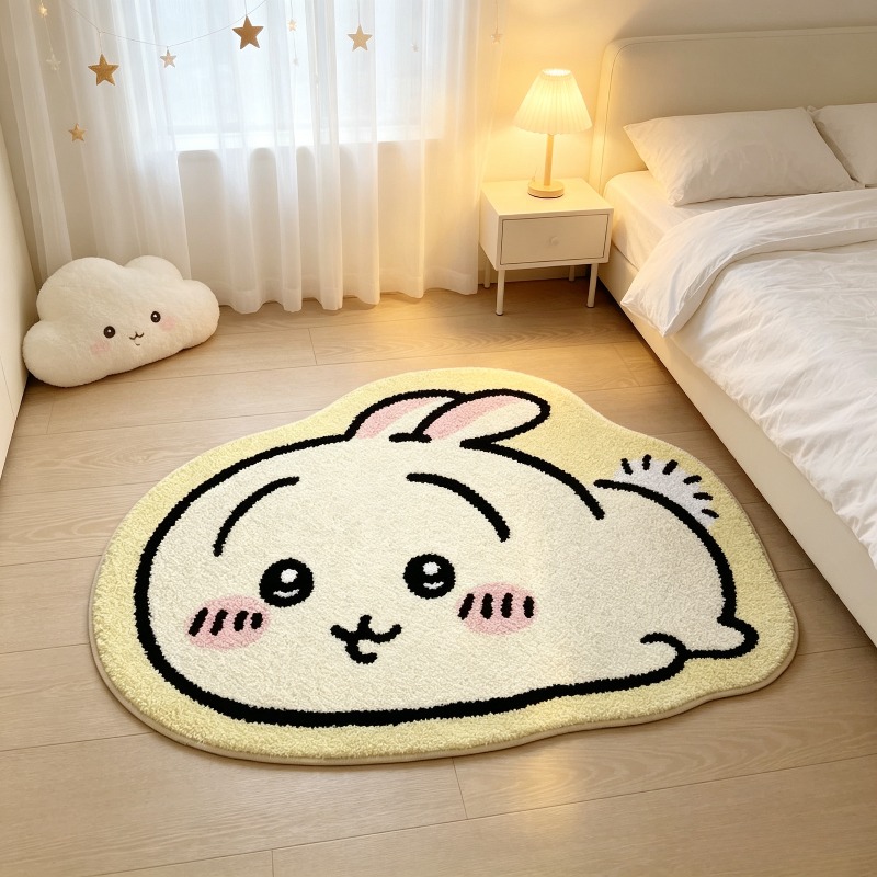 チイカワ漫画ラグ アニメハチワレウサギ ぬいぐるみフロアマッ - Home Bathroom Supplies のレビューと価格