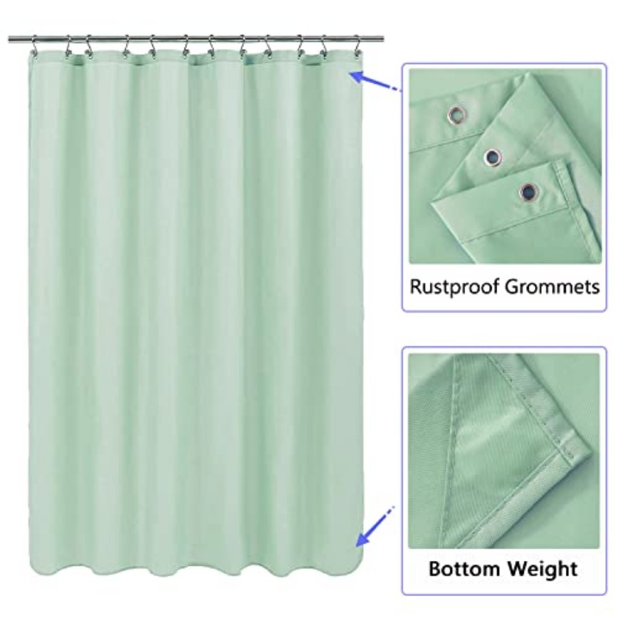 磁石付きファブリックシャワーカーテンライナー、防水ホテル品質 - Shower Curtain Liner のレビューと価格