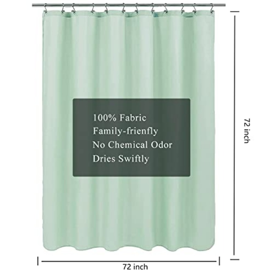 磁石付きファブリックシャワーカーテンライナー、防水ホテル品質 - Shower Curtain Liner のレビューと価格